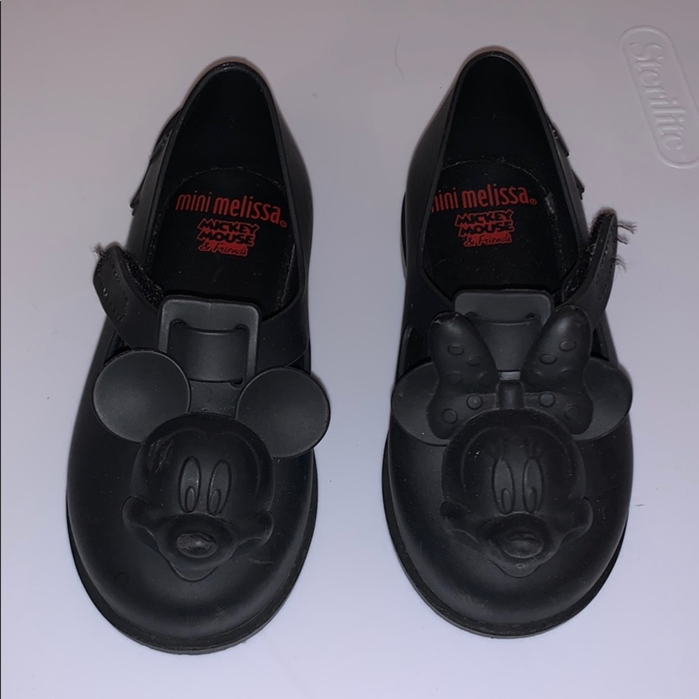 Mini Melissa Mickey & Minnie Head Toddler Shoes
